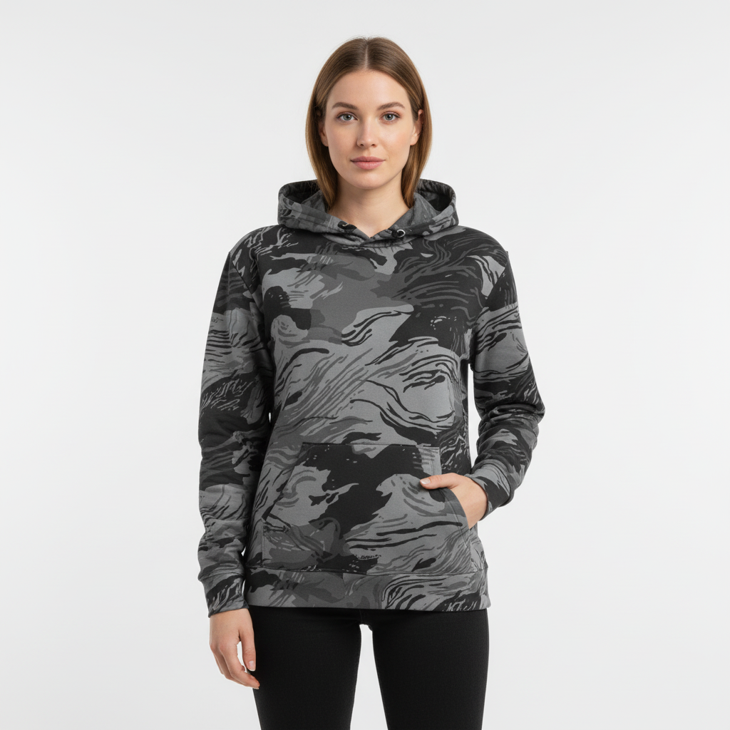 Rhodesian Brushstroke Night Ops Cotton Hoodie