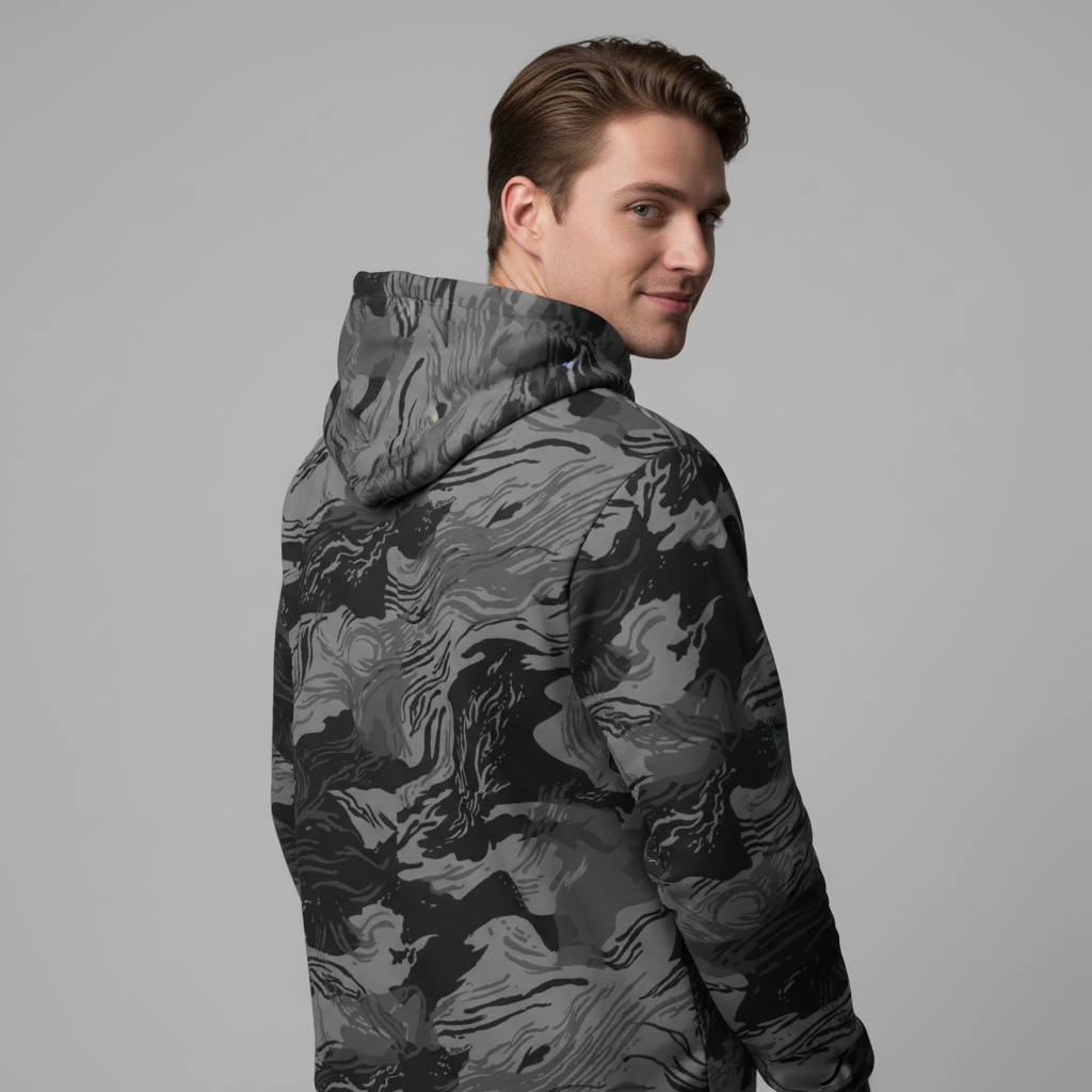 Rhodesian Brushstroke Night Ops Cotton Hoodie