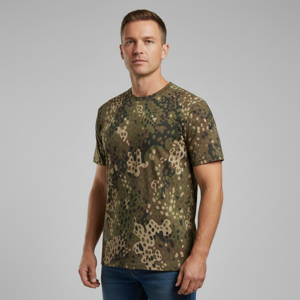 Erbsenmuster Men’s Cotton Crew Neck T-Shirt