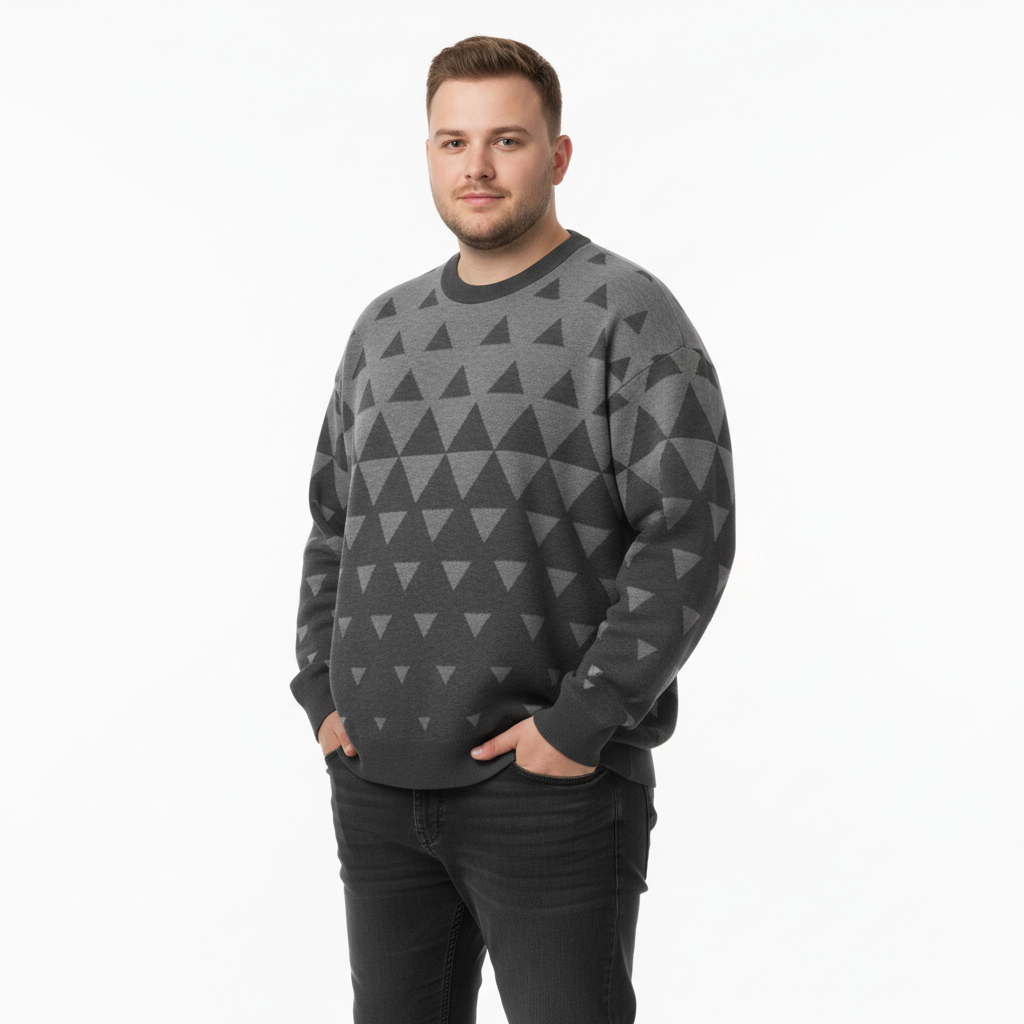 The Angle Relaxed Fit Knitted Crew Neck Sweater