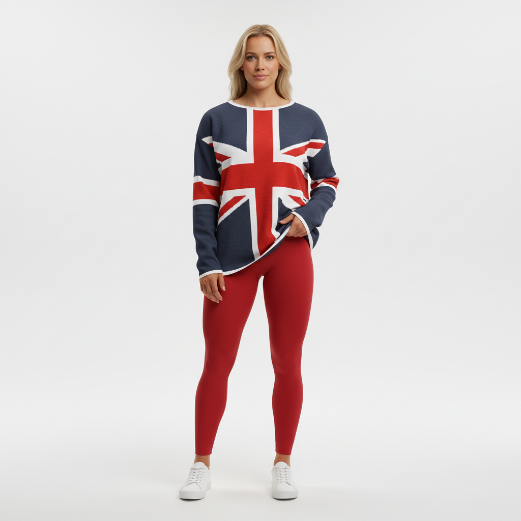 Union Jack Women’s Straight Bottom Knitted Sweater