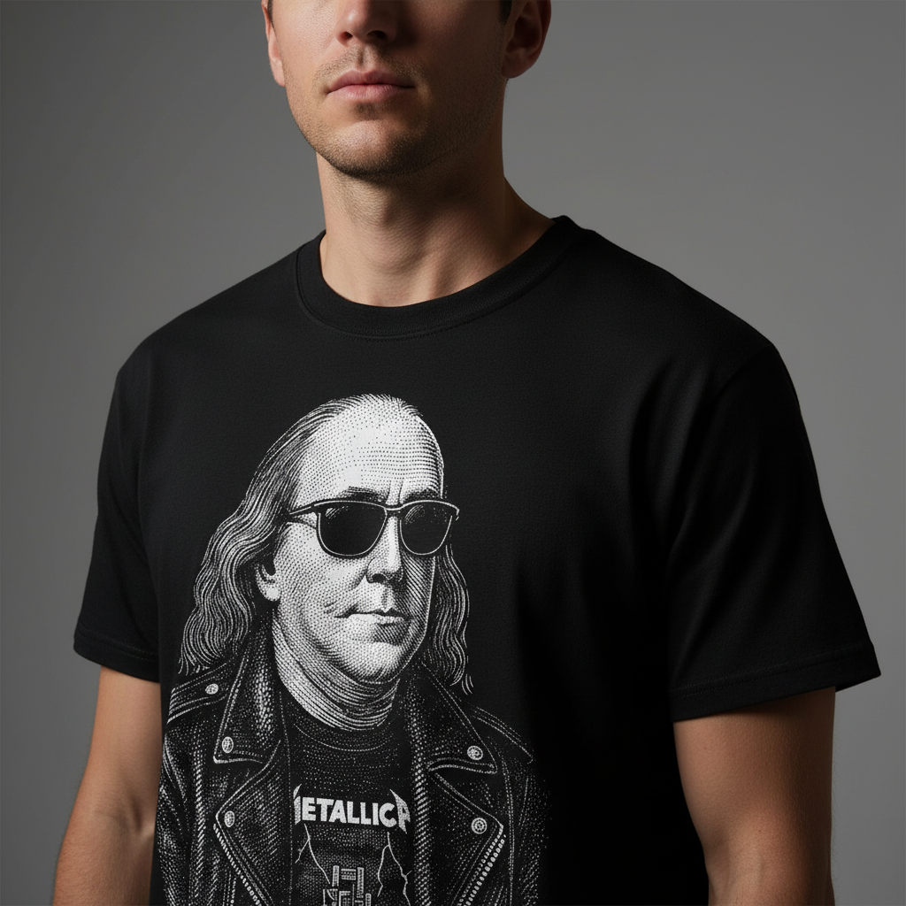 Ben Franklin Rebel Patriot Heavyweight T-Shirt