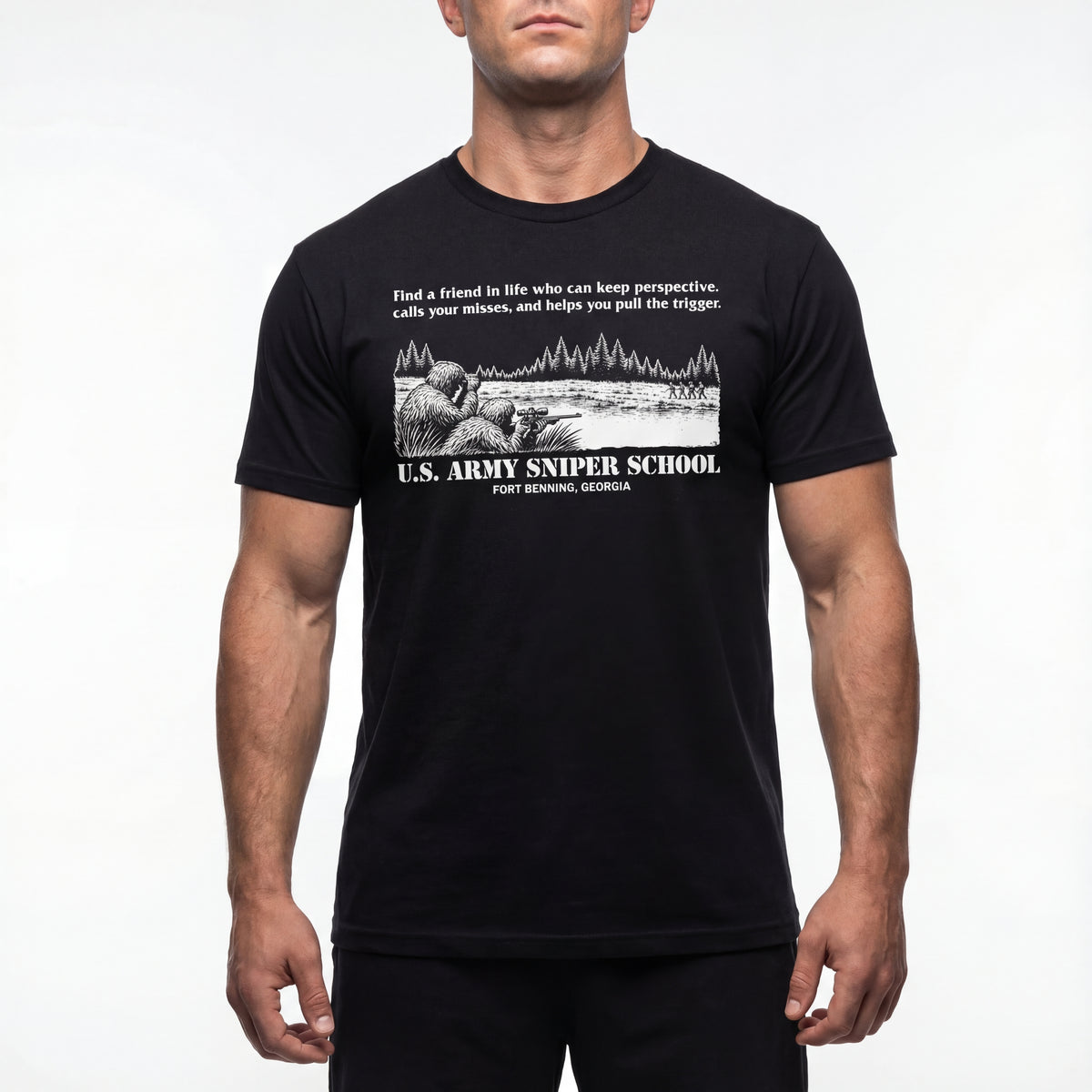 US Army Sniper School Garment-dyed Heavyweight T-shirt