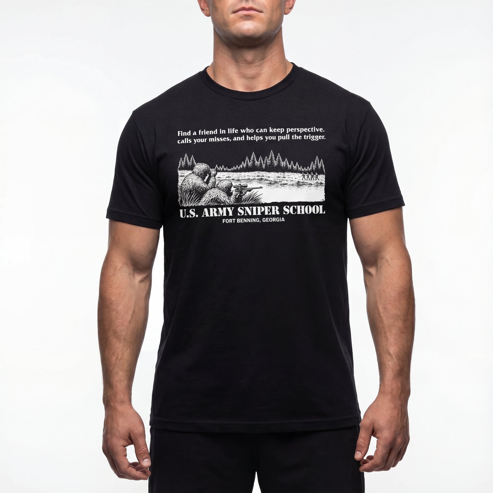 US Army Sniper School Garment-dyed Heavyweight T-shirt
