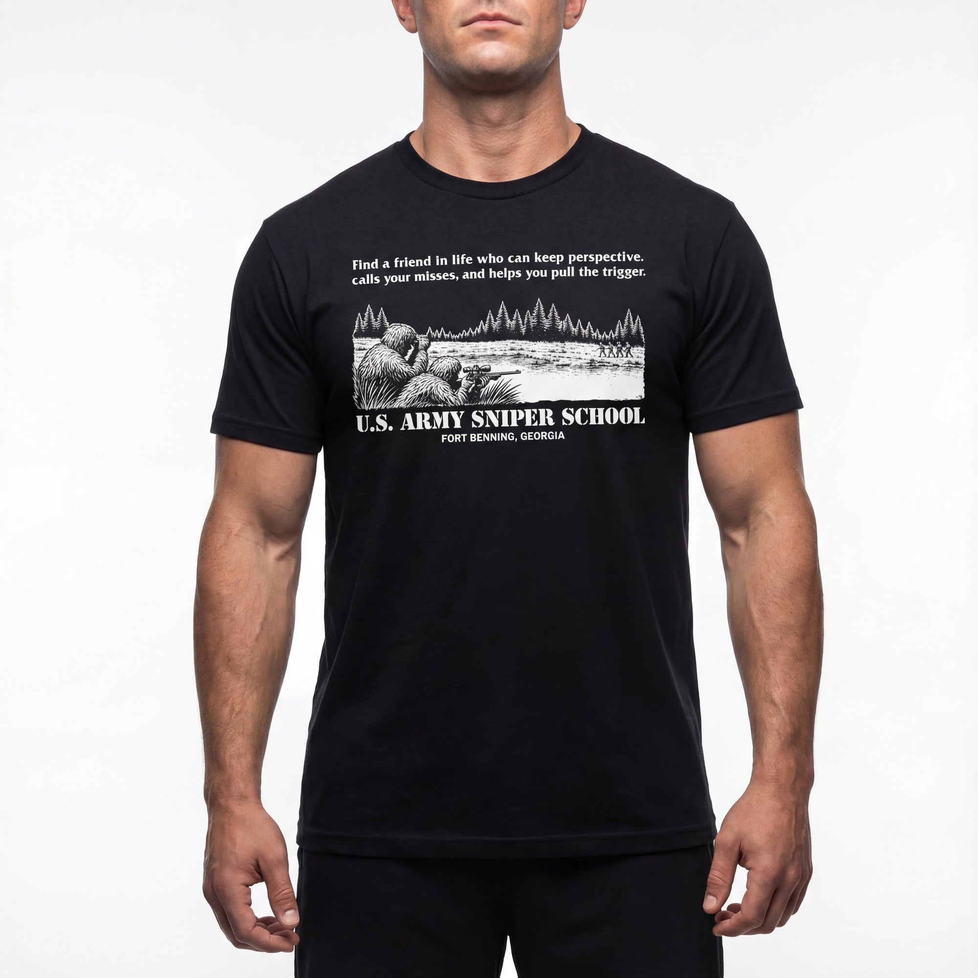 US Army Sniper School Garment-dyed Heavyweight T-shirt
