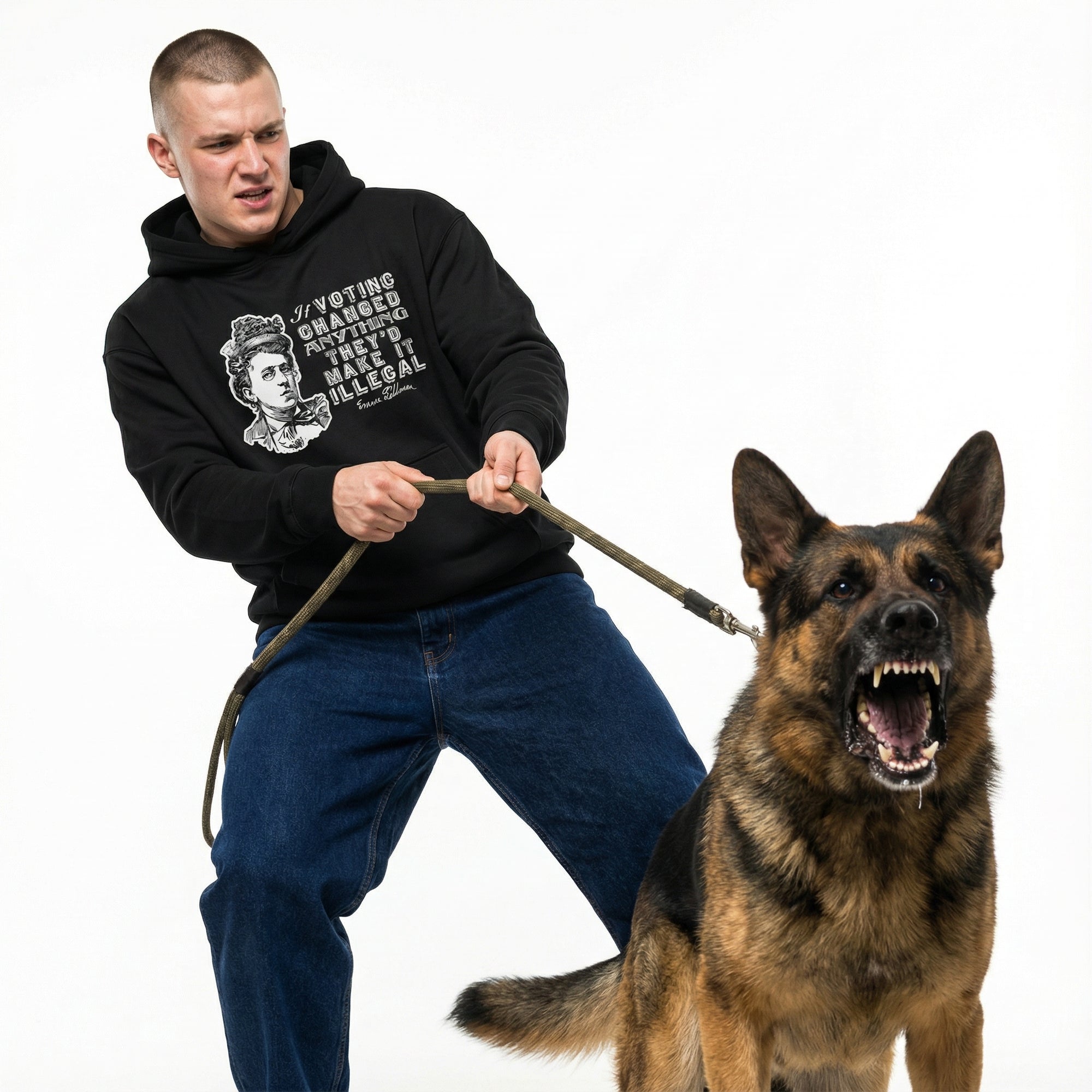 Emma Goldman Voting Quote Men’s Box Hoodie