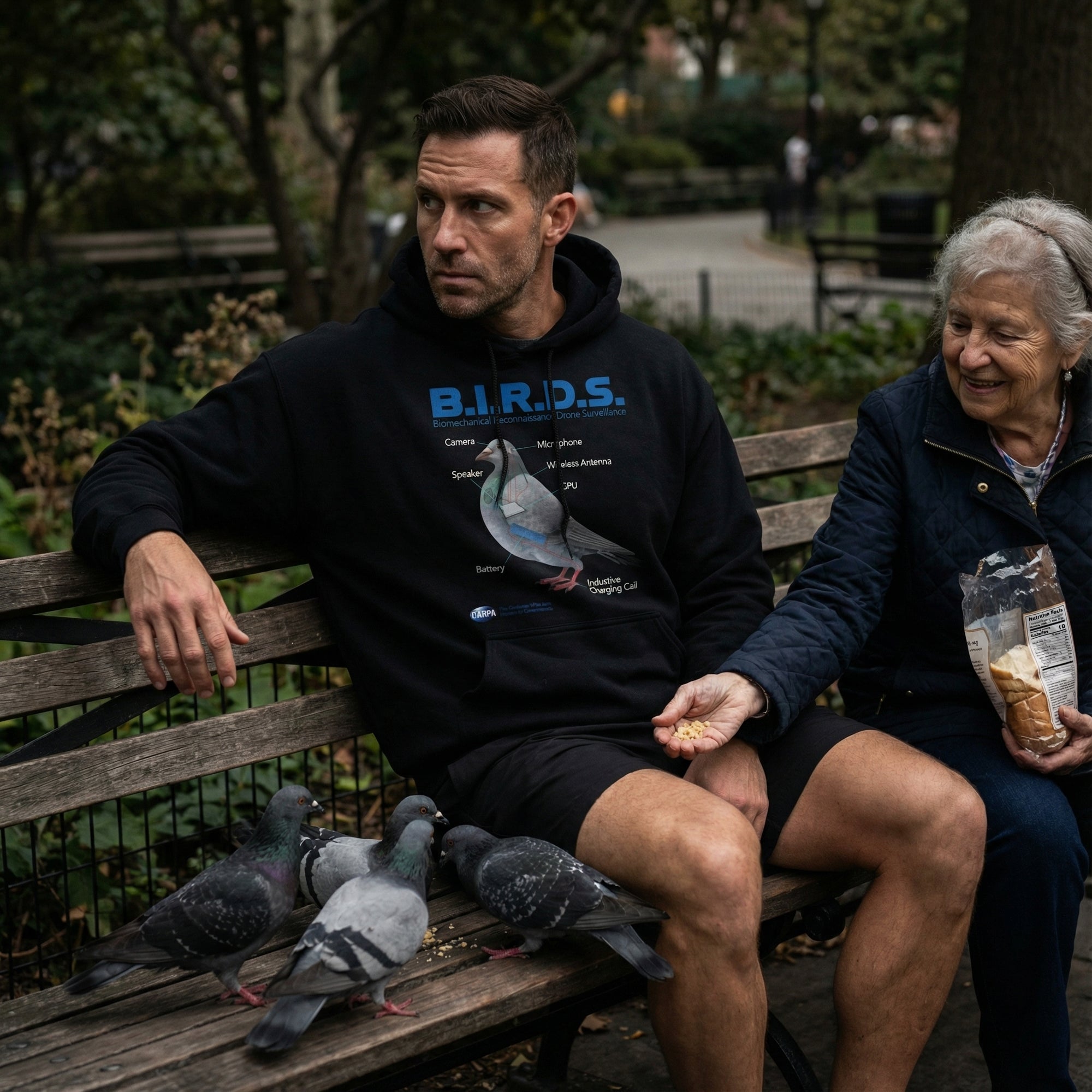 B.I.R.D.S. Biomechanical Reconnaissance Drone Surveillance T-Hoodie