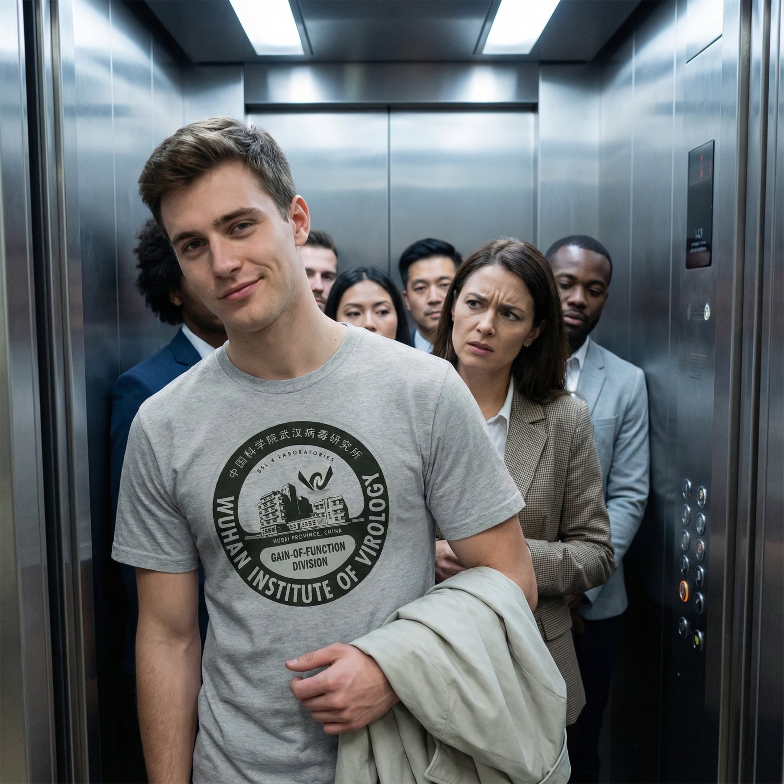 Wuhan Institute of Virology Parody T-Shirt