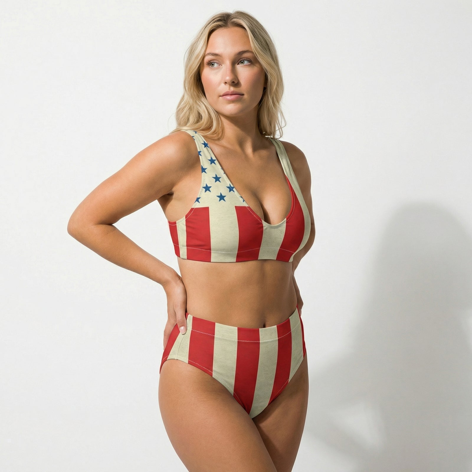 Civil Peace Flag Recycled High-Waisted Bikini