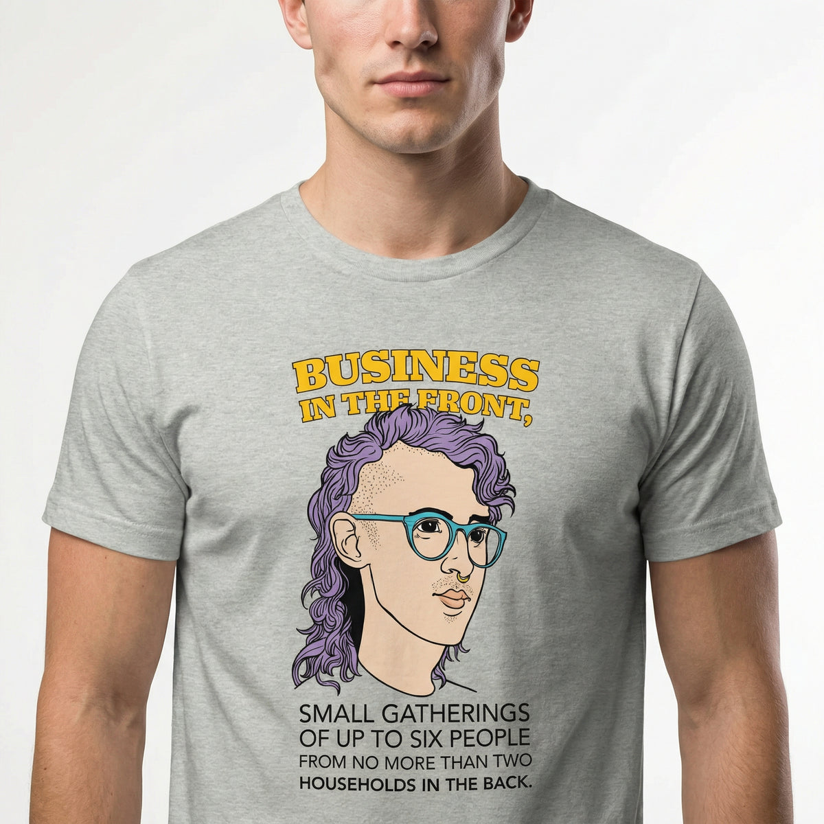 Business in the Front Mullet T-Shirt