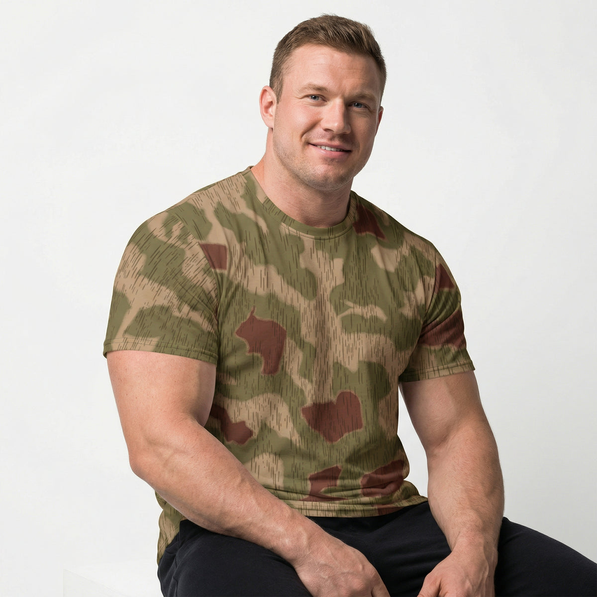 Sumpftarnmuster Swamp Camouflage Men’s Cotton Crew Neck T-shirt