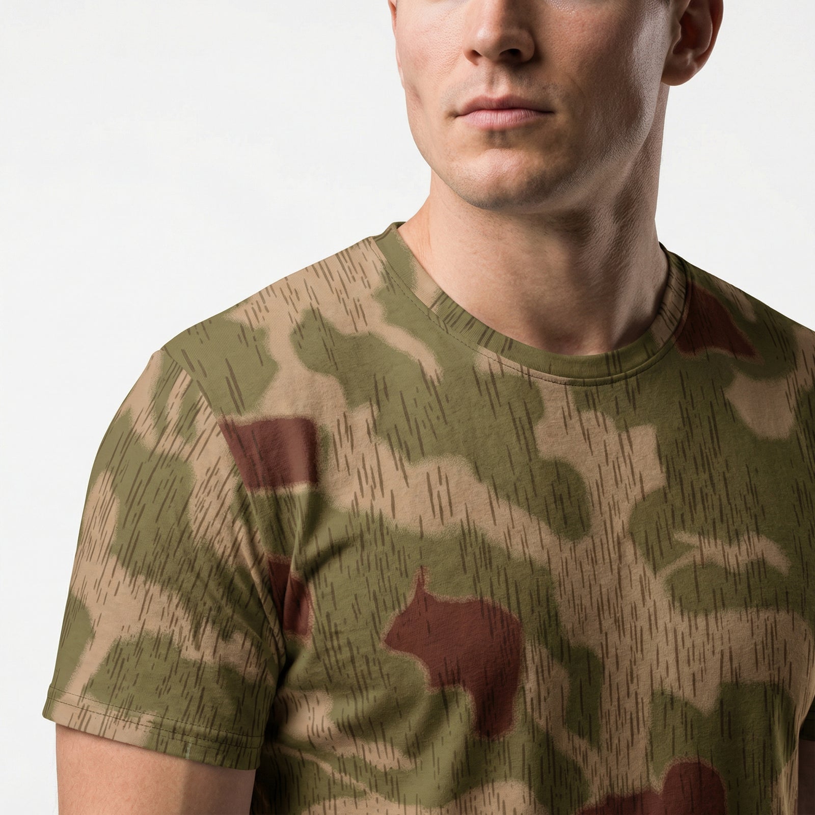 Sumpftarnmuster Swamp Camouflage Men’s Cotton Crew Neck T-shirt