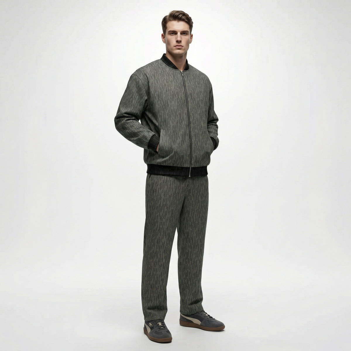 Strichtarn Raindrop Camo Bomber Track Jacket