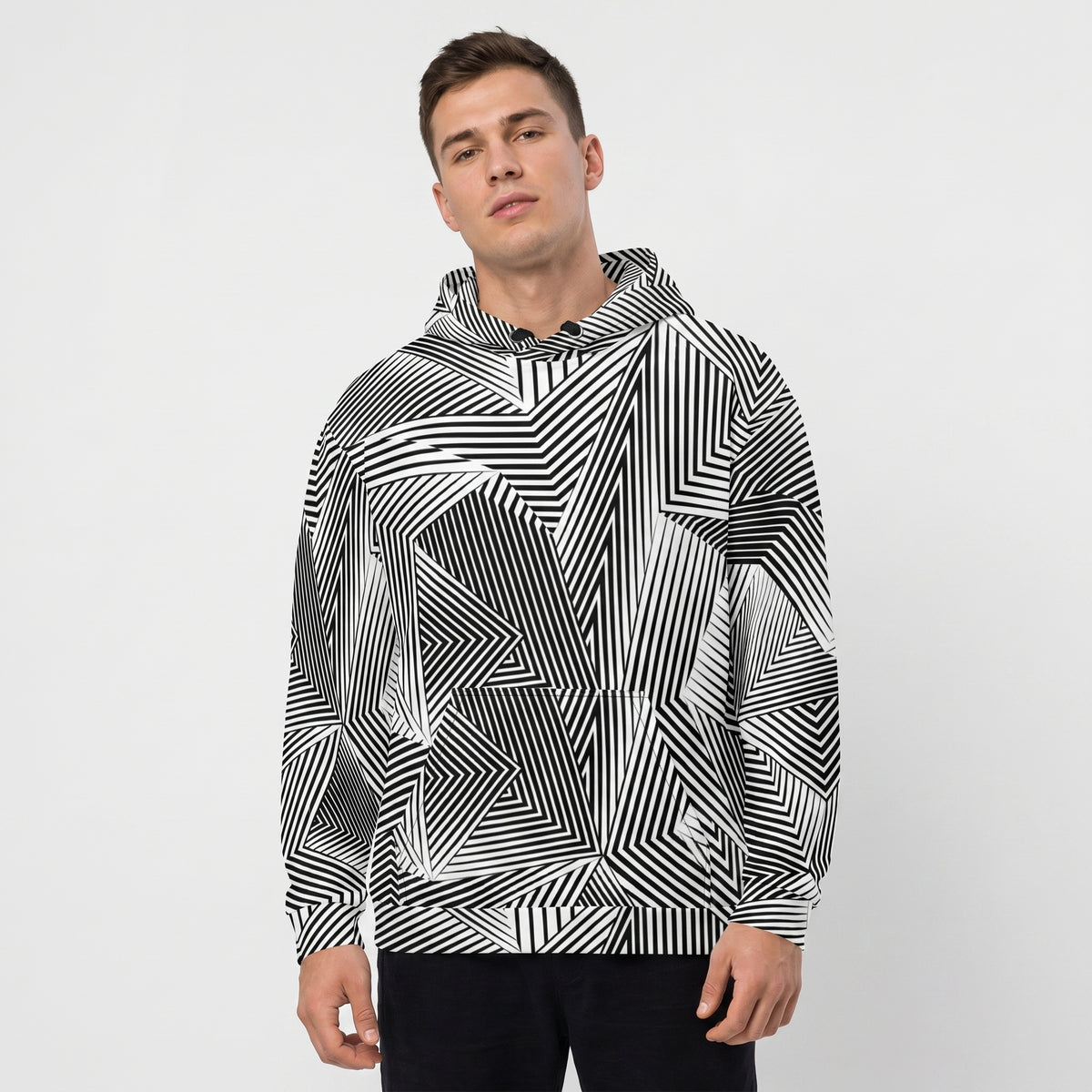 Naval Dazzle Camo Cotton Hoodie