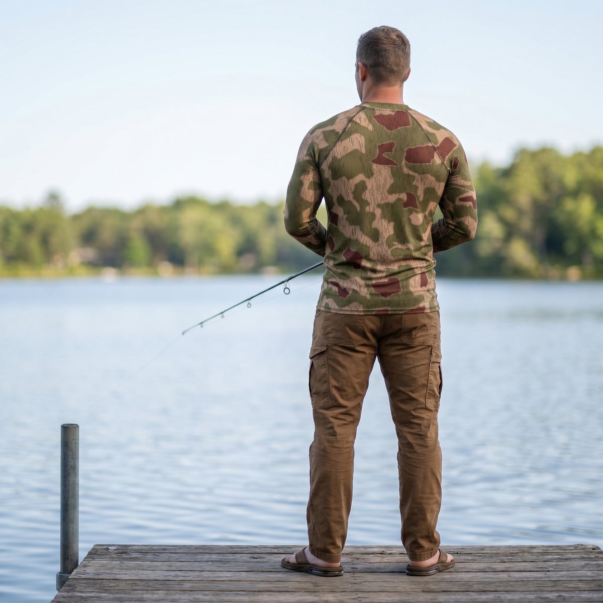 Sumpftarnmuster Swamp Camouflage Men's Rash Guard