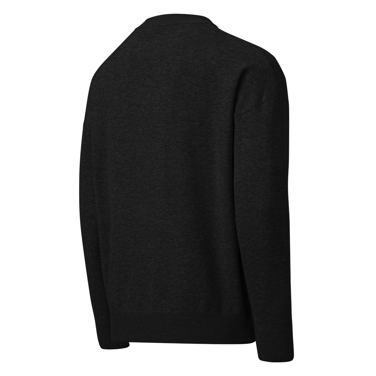 Black sweater on a white background