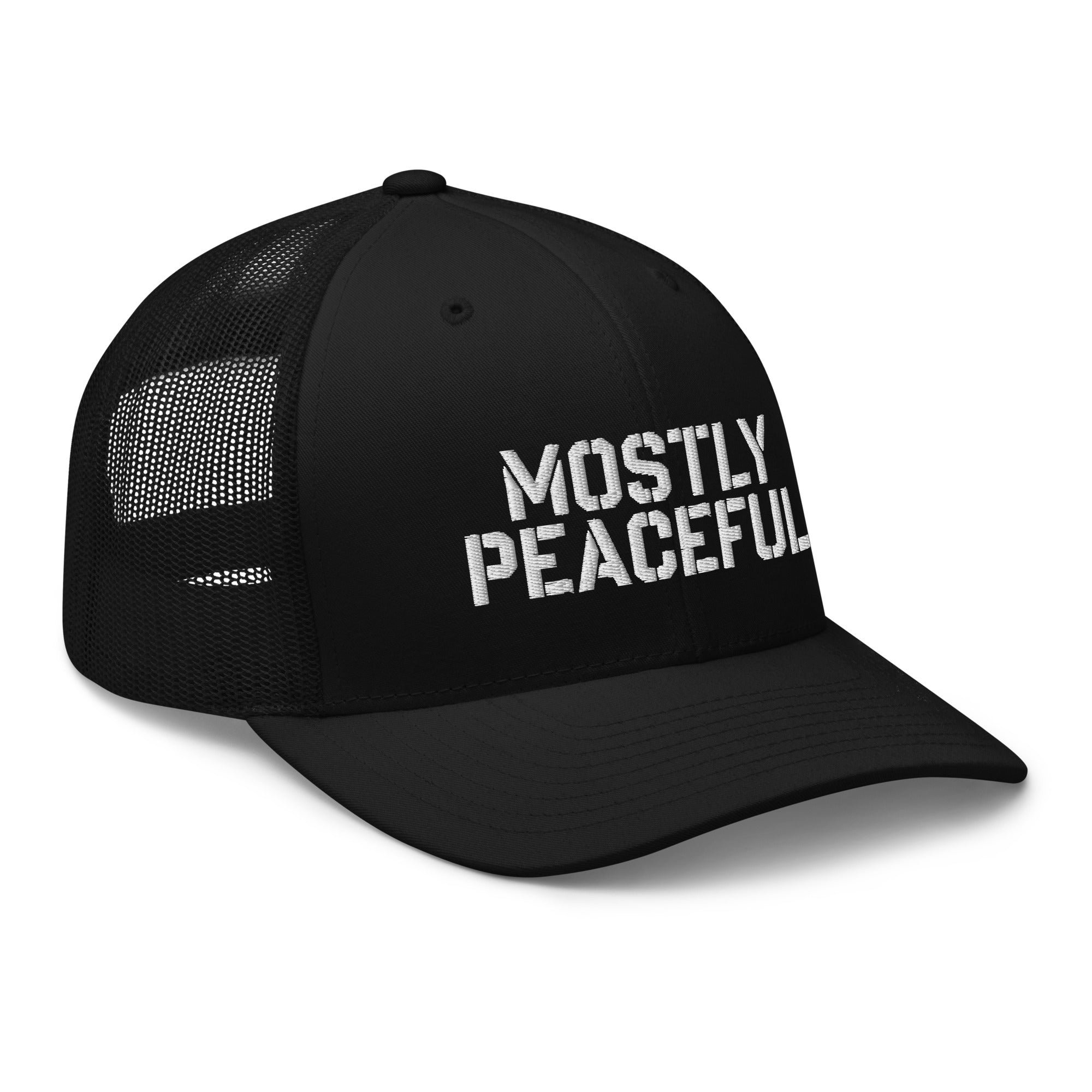 Mostly Peaceful Trucker Cap