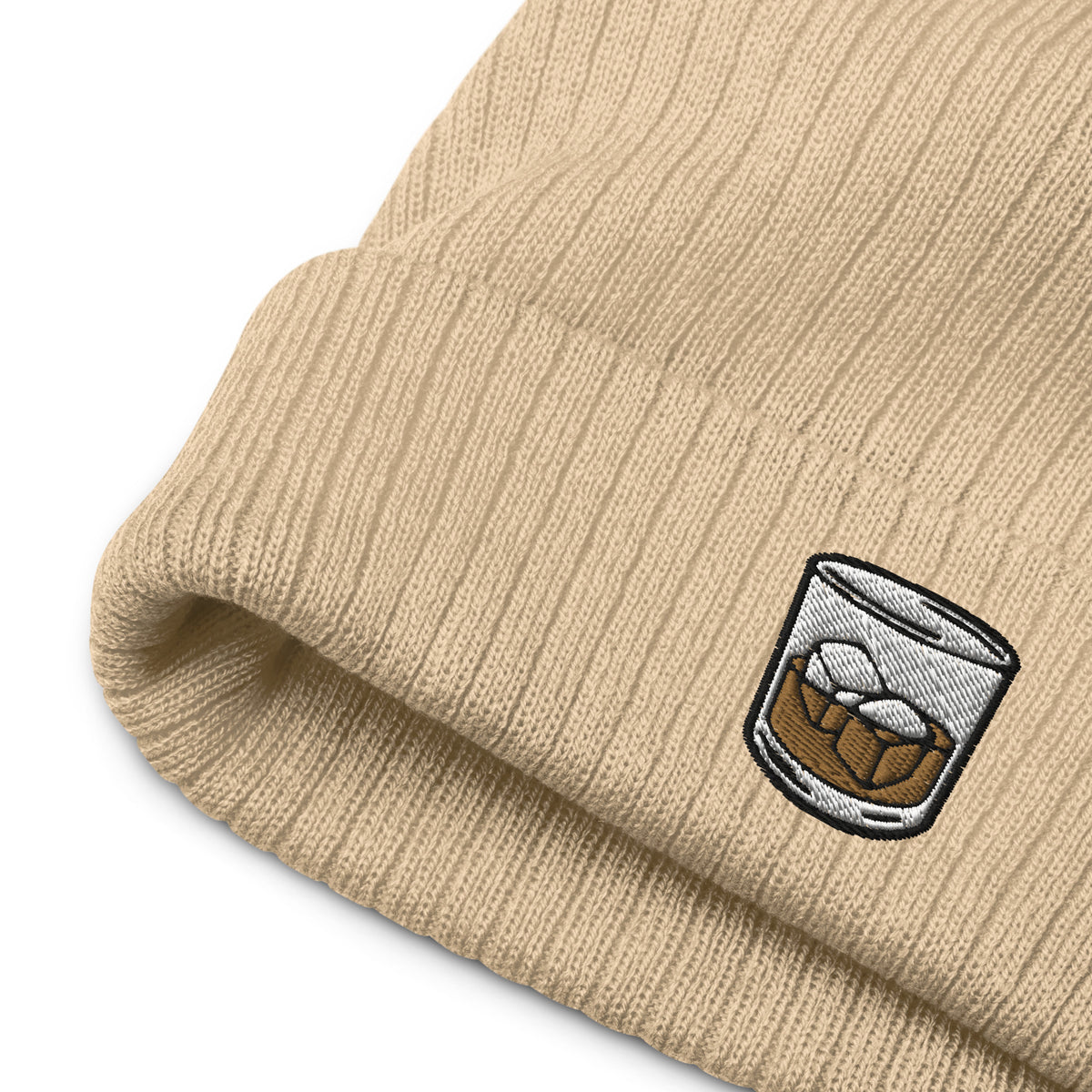 Drinking Cap Ribbed Knit Beanie