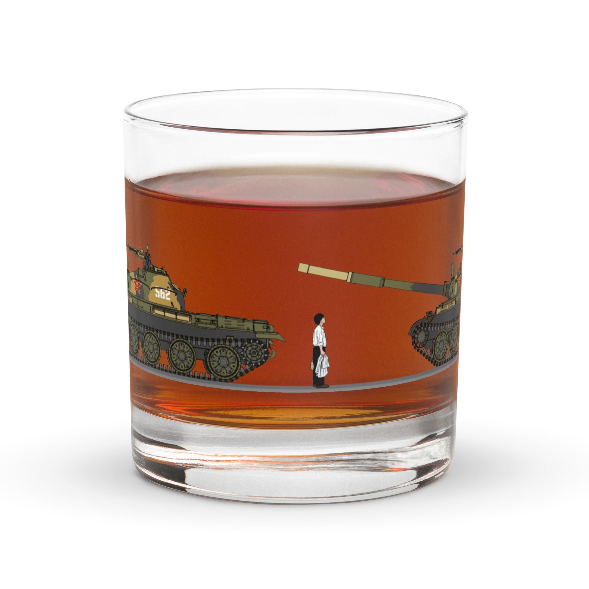 Tiananmen Tank Man Rocks Glass