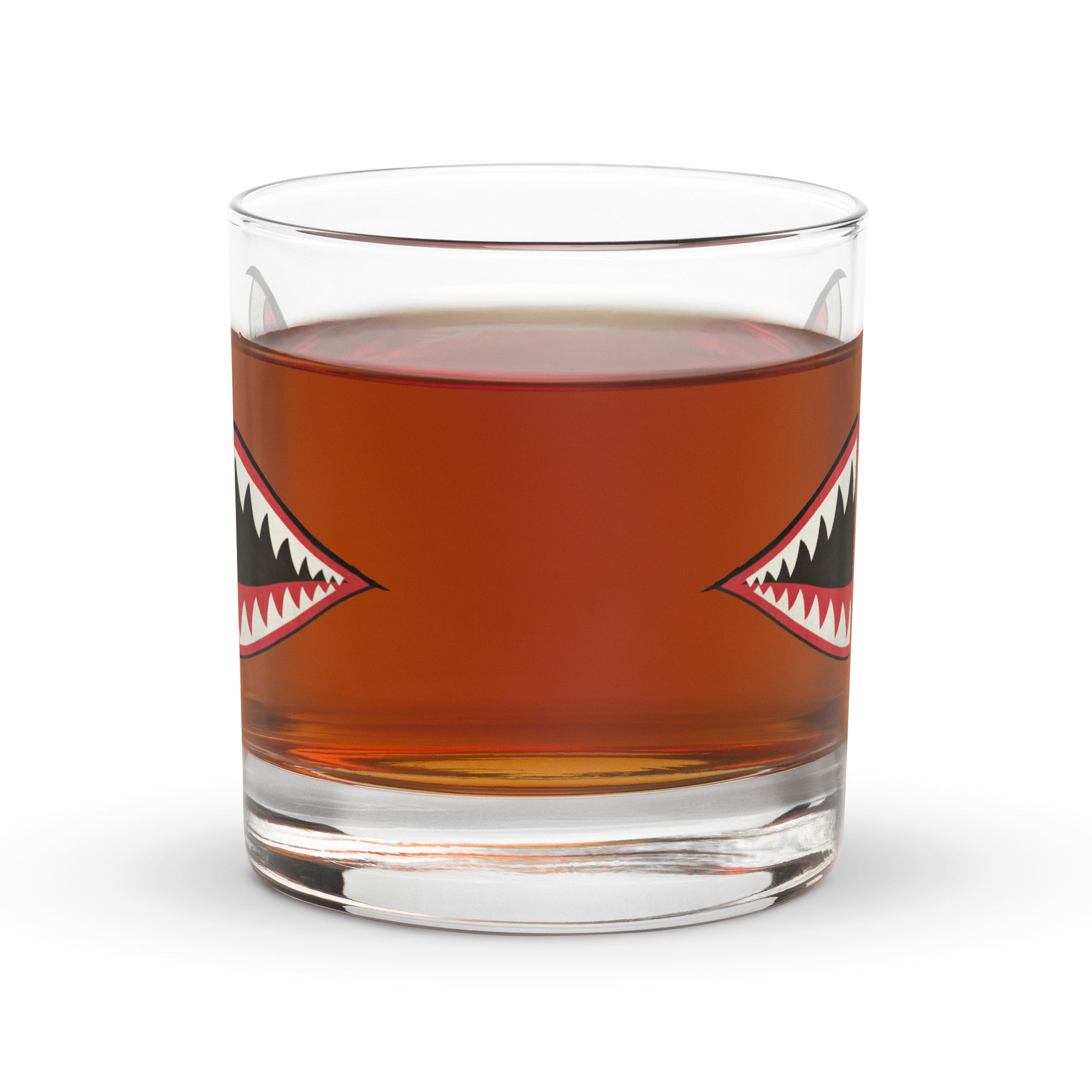 Flying Tigers Sharkmouth Rocks glass