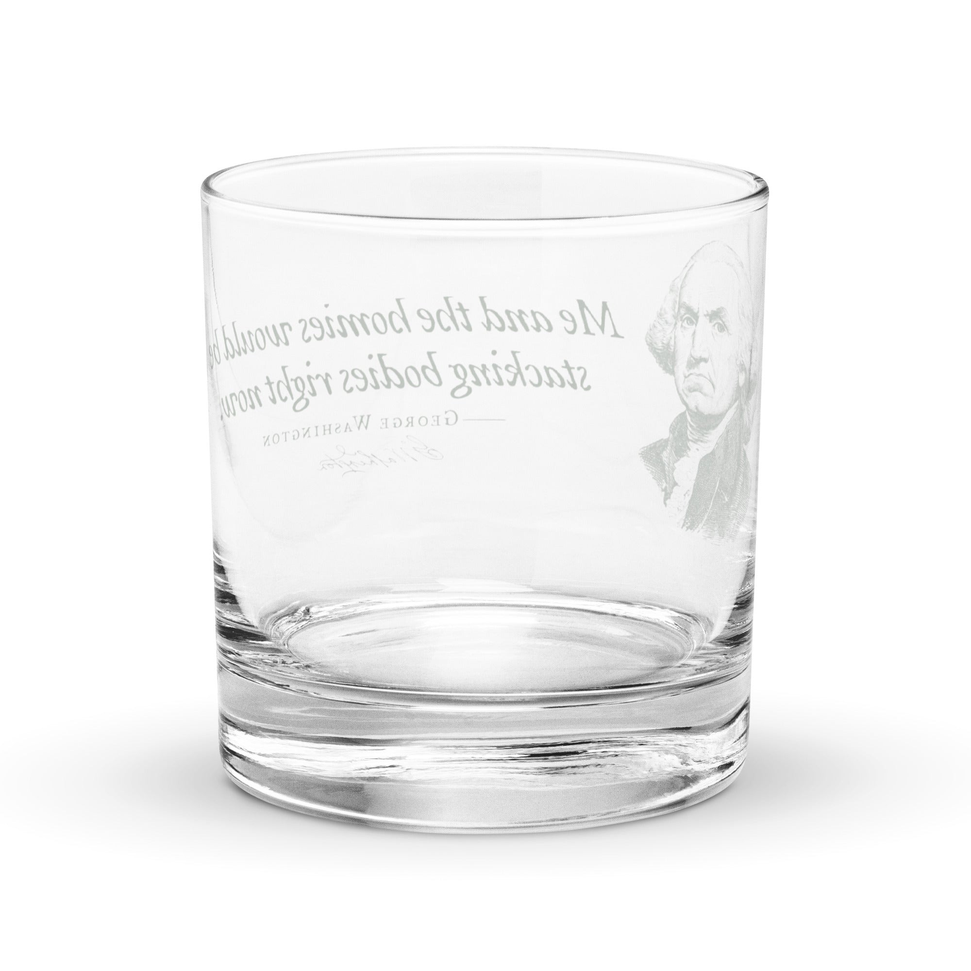 George Washington Me and the Homies Rocks glass