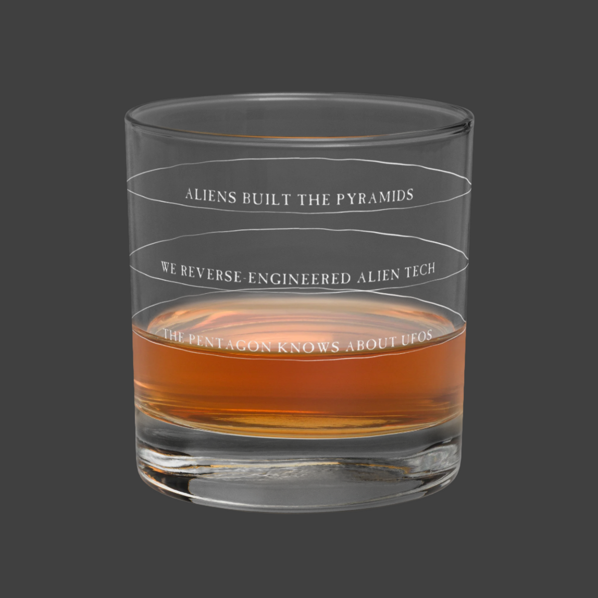 Aliens Rabbit Hole Rocks Glass