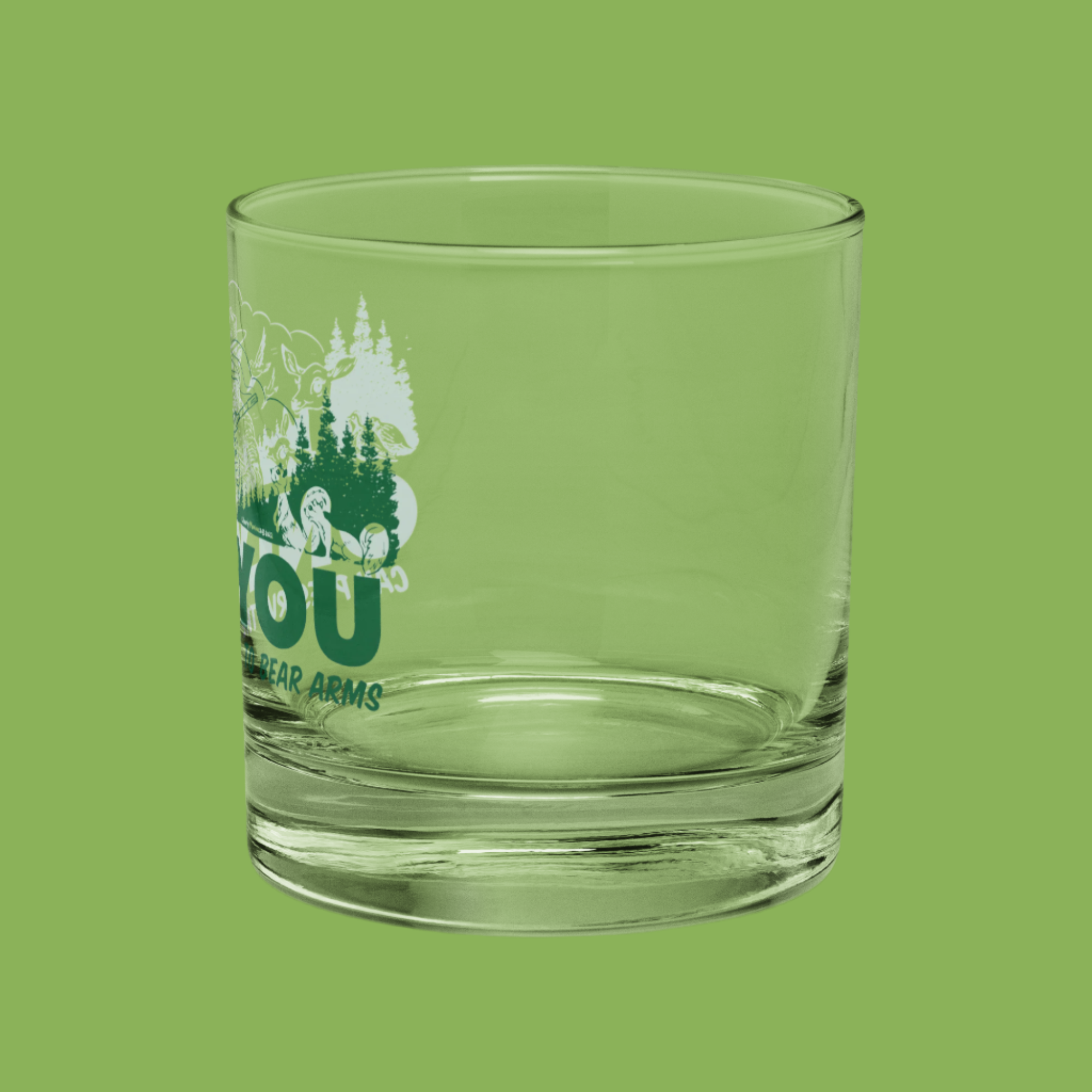 Only You Can Preserve the Right To Bear Arms Retro Smokey Rocks glass