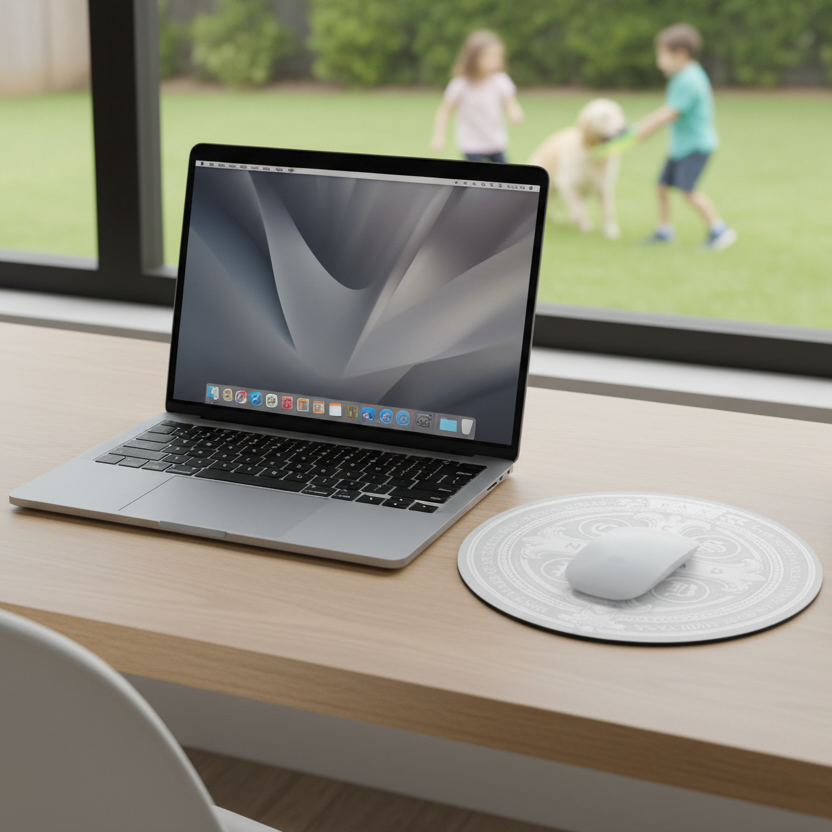 St Benedict's Cross Round Mouse Pad