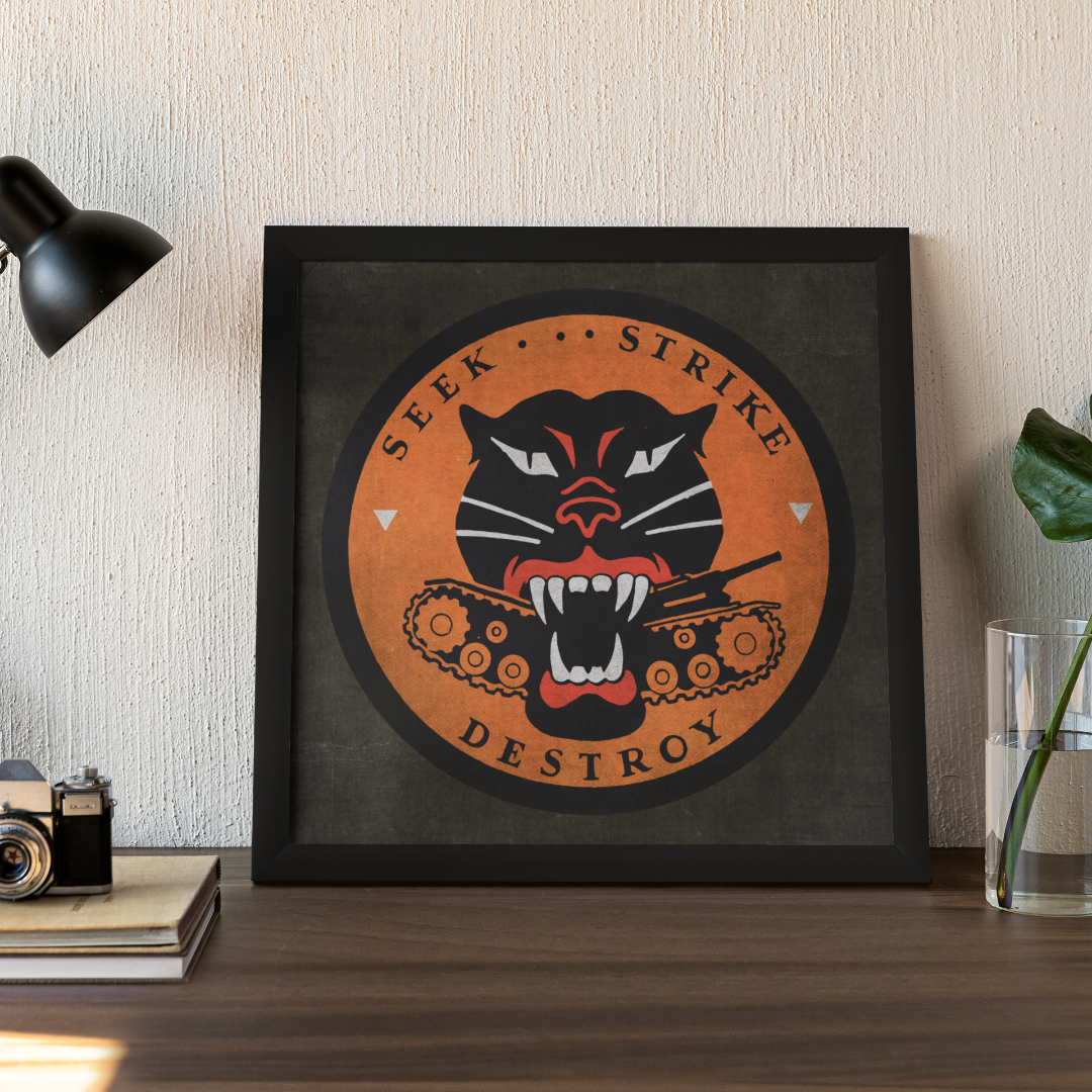 Seek Strike and Destroy WW2 Tank Destroyer Framed Print