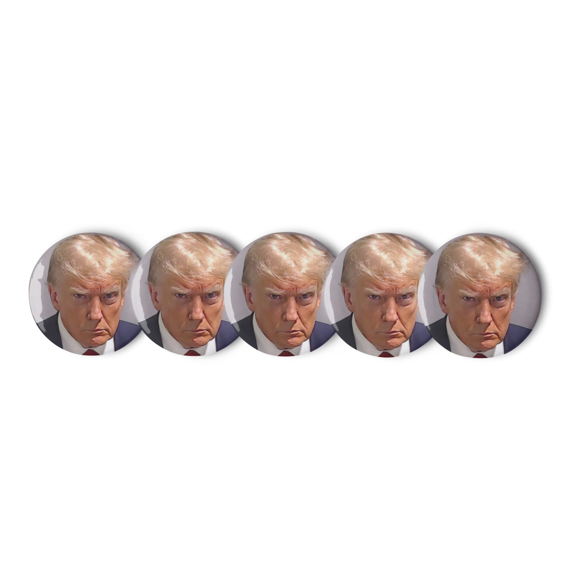 Donald Trump Mugshot 5 Packet Pinback Buttons