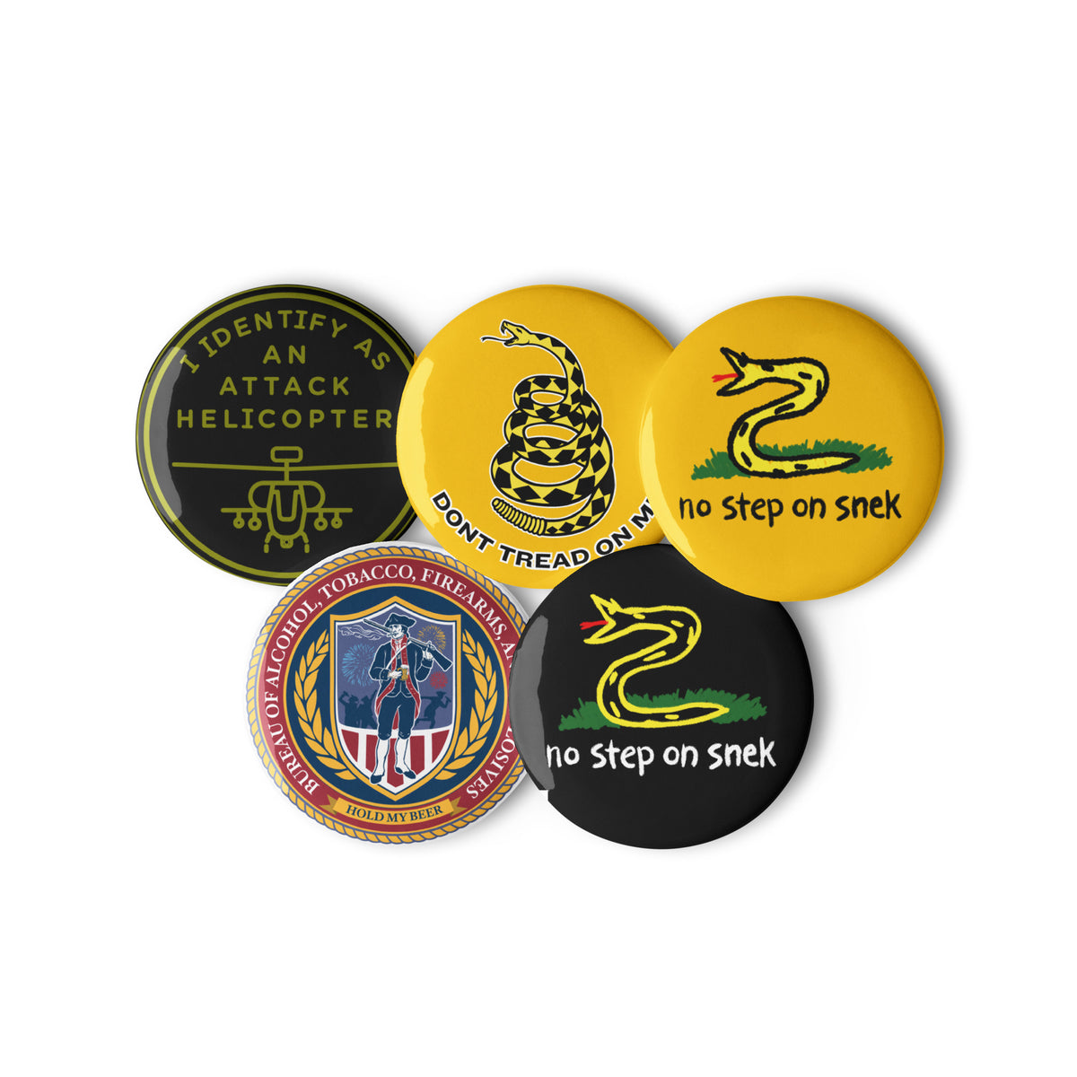 Don&#39;t Tread on Me Pinback Button Set
