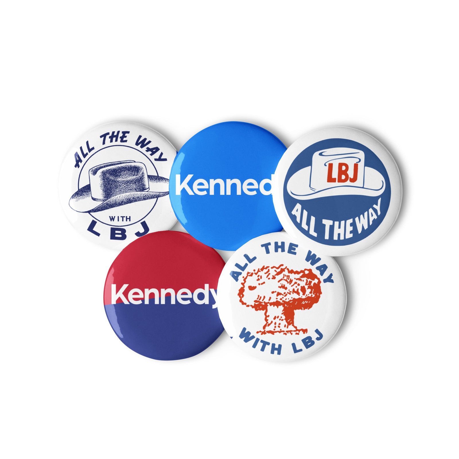 1968 Election Democrat Candidates Pinback Button Set