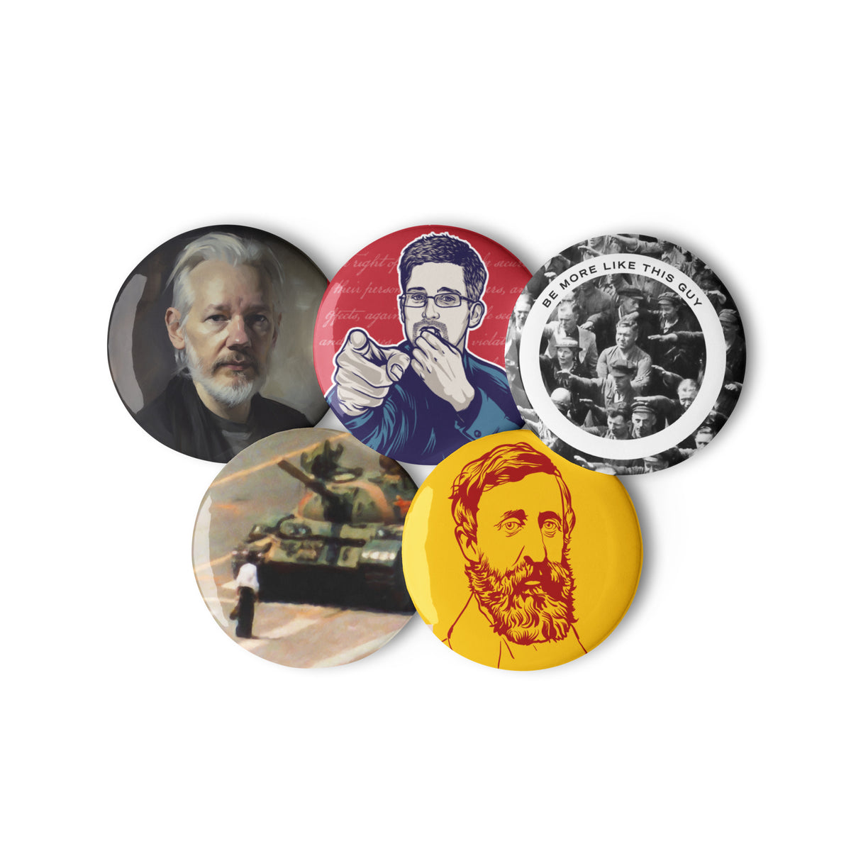 Renegades of Civil Disobedience Button Set