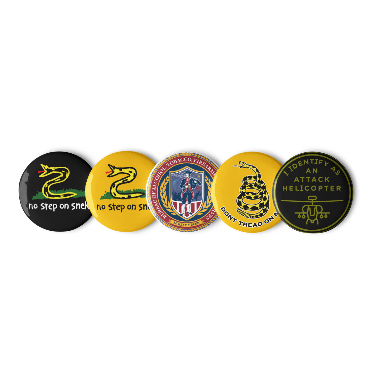 Don&#39;t Tread on Me Pinback Button Set