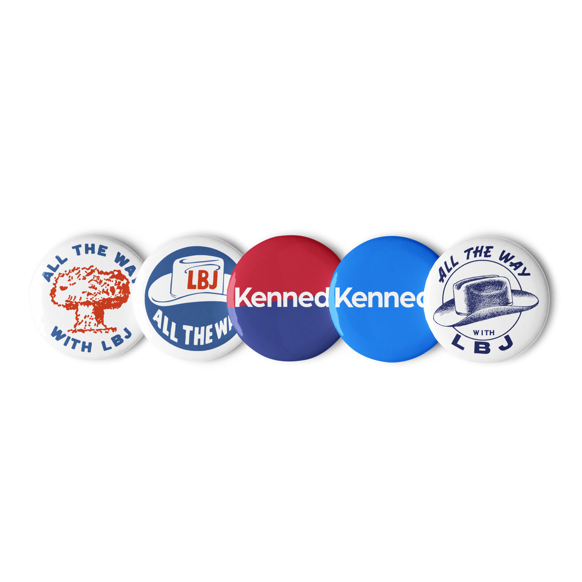 1968 Election Democrat Candidates Pinback Button Set