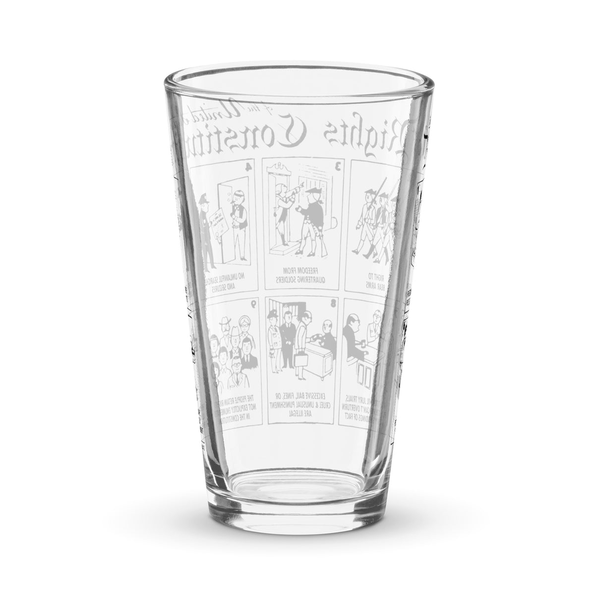 The Illustrated Bill of Rights Pint Glass
