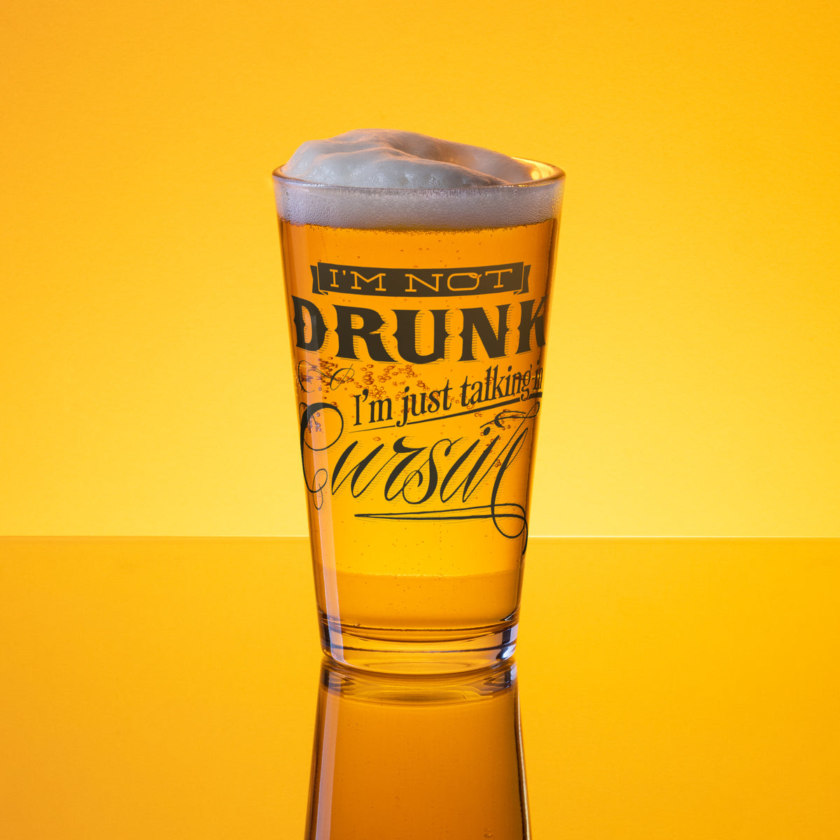 I&#39;m Not Drunk Shaker Pint Glass