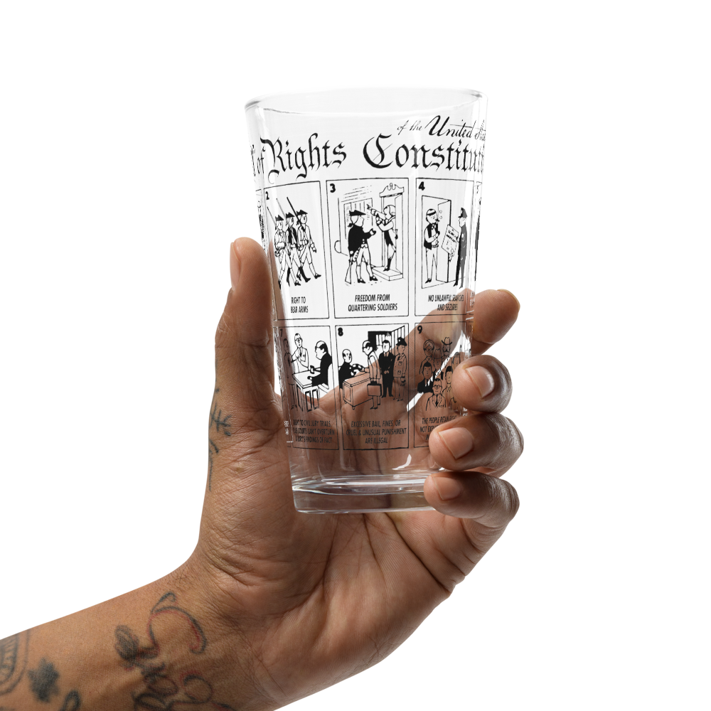 The Illustrated Bill of Rights Pint Glass