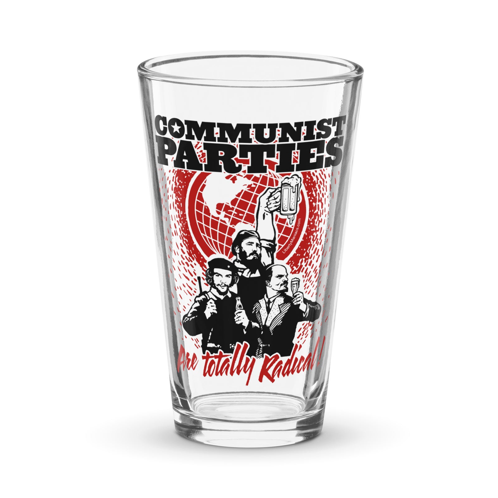 Communist Parties Are Totally Radical Pint Glass