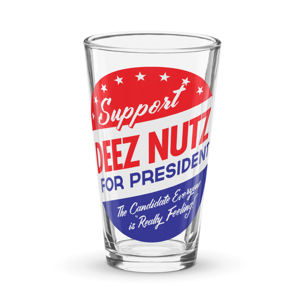 Deez Nuts for President Beer Glass
