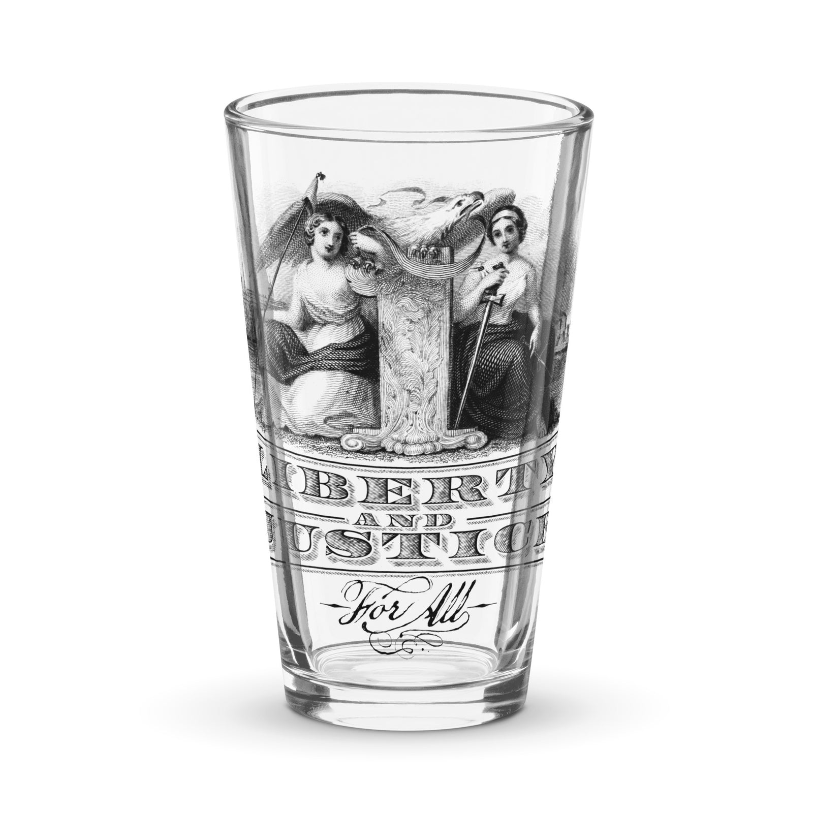 Liberty and Justice for All Shaker Pint Glass