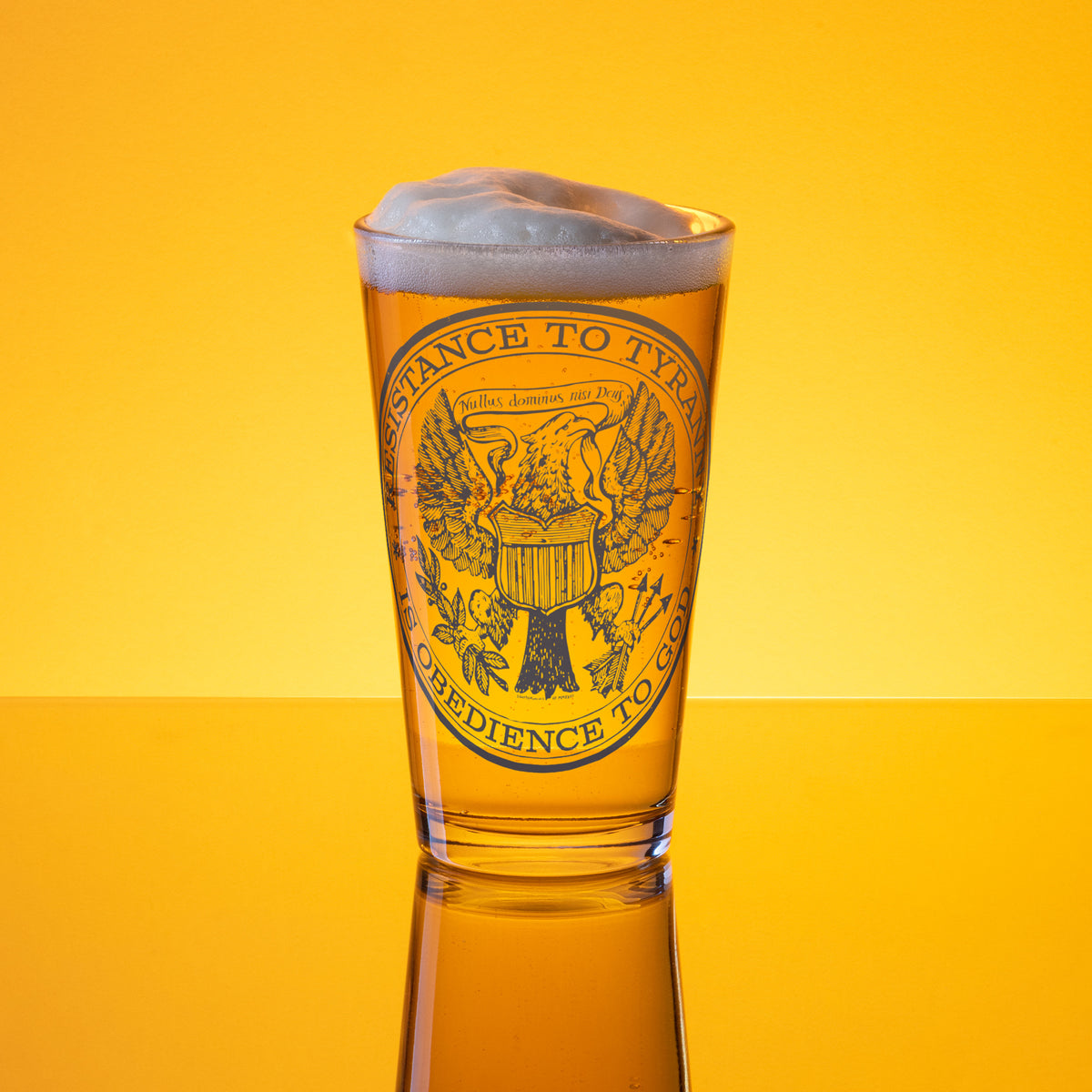 Resistance to Tyranny is Obedience to God Pint Glass