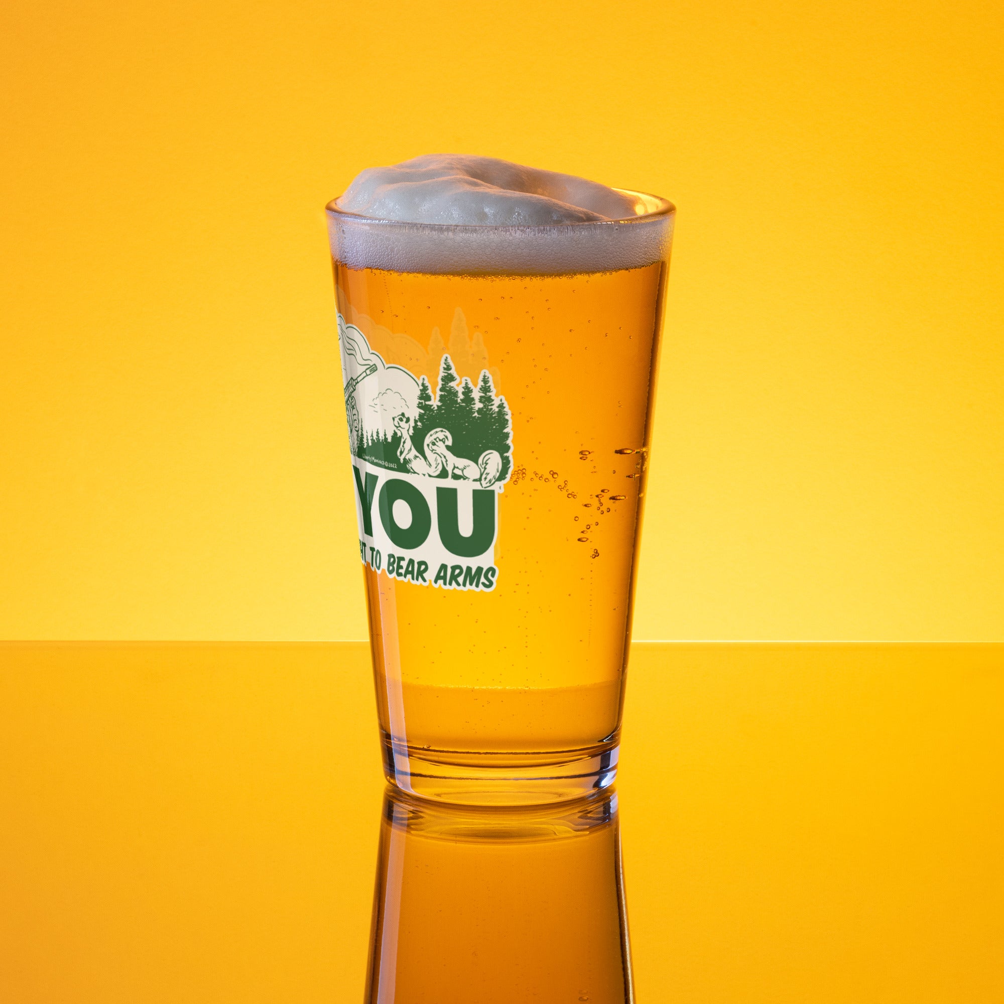 Only You Can Preserve the Right To Bear Arms Retro Smokey Pint Glass