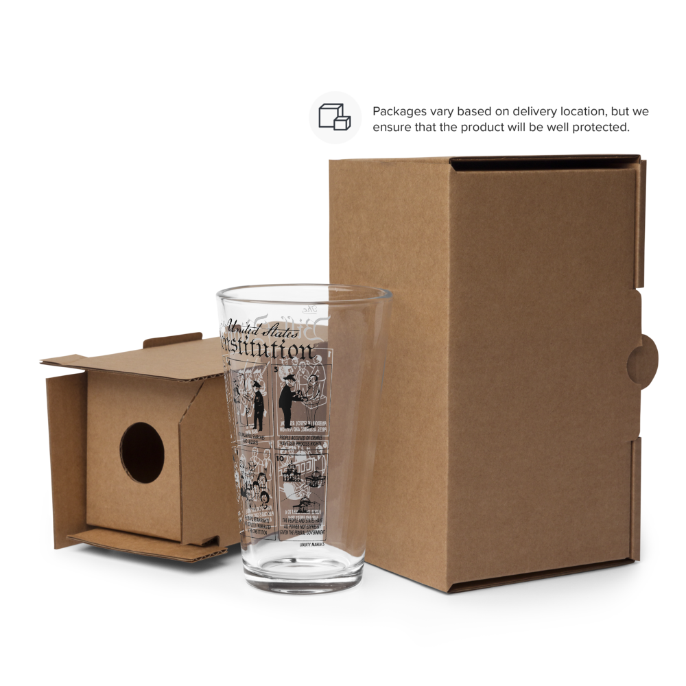 The Illustrated Bill of Rights Pint Glass