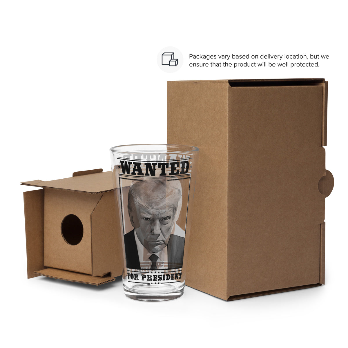Trump Mugshot Shaker Pint Glass