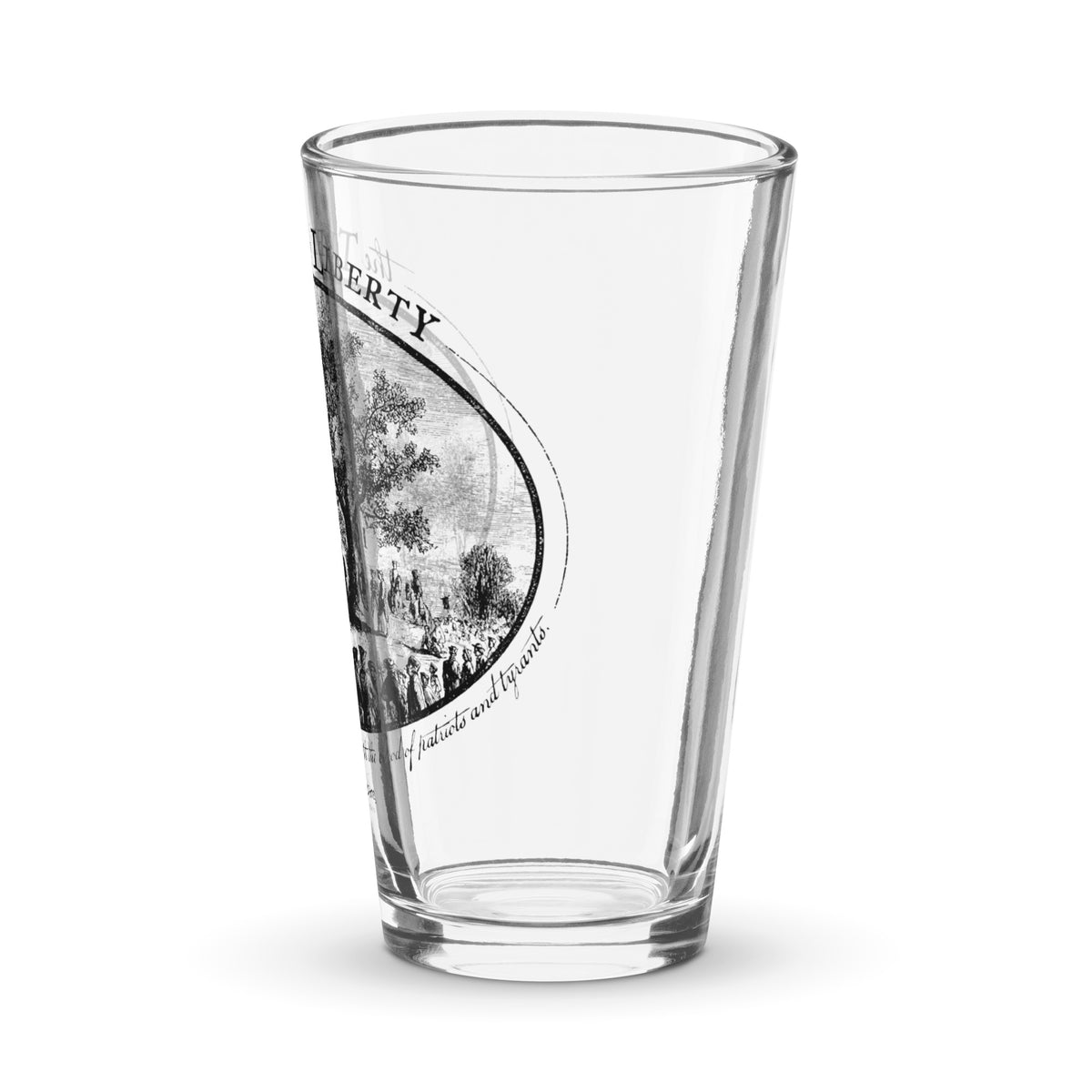 Jefferson Tree of Liberty Quote Shaker Pint Glass