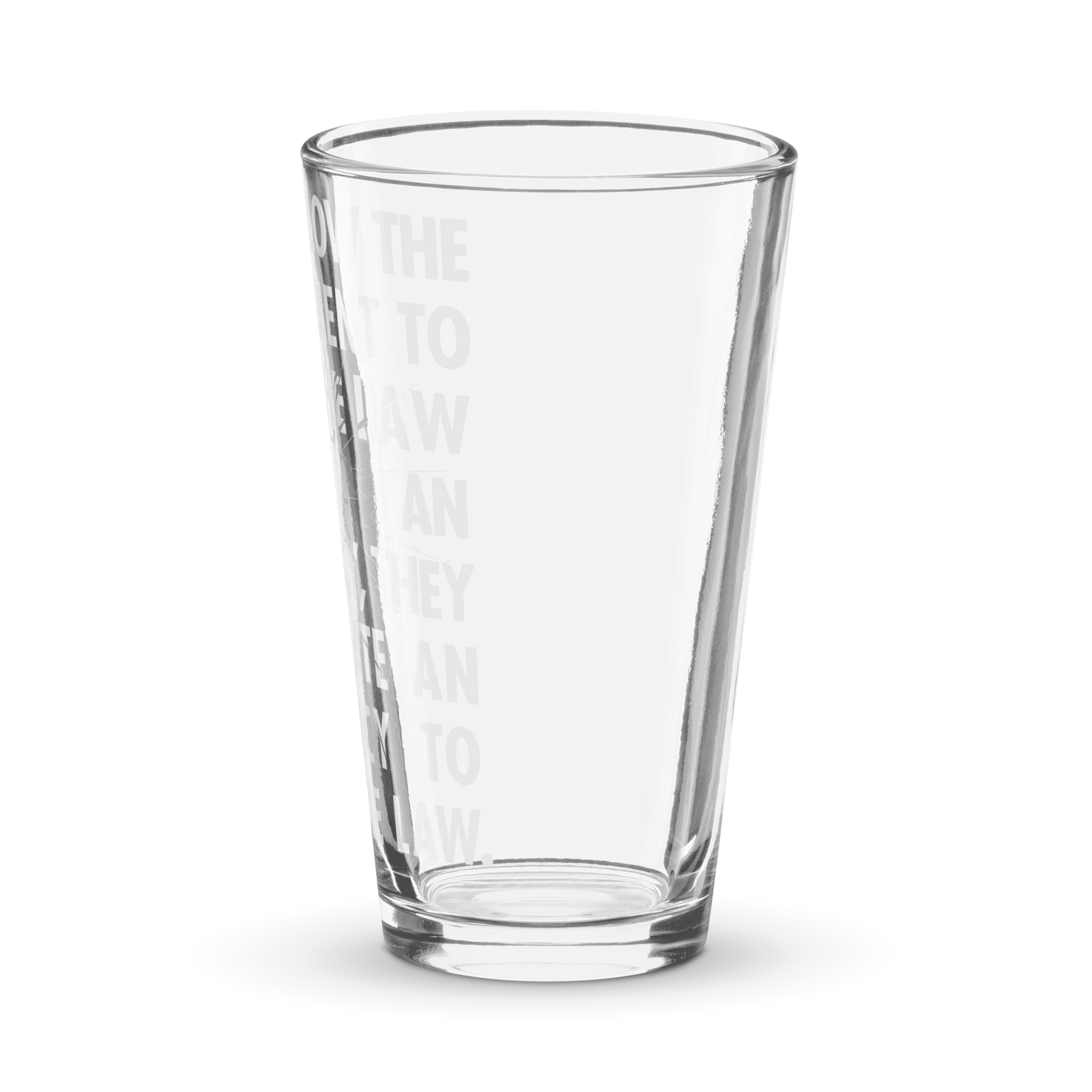 Government Emergency Pint Glass