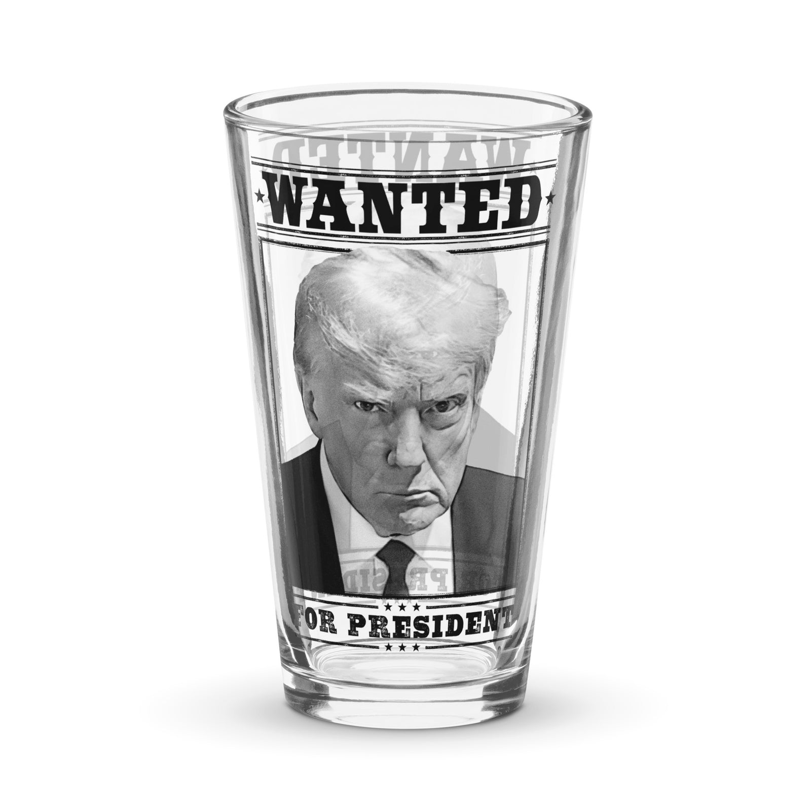 Trump Mugshot Shaker Pint Glass