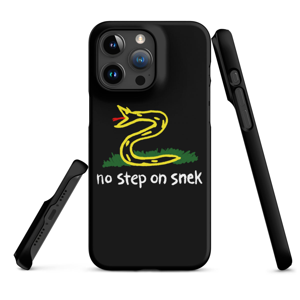 No Step on Snek Black Snap case for iPhone®