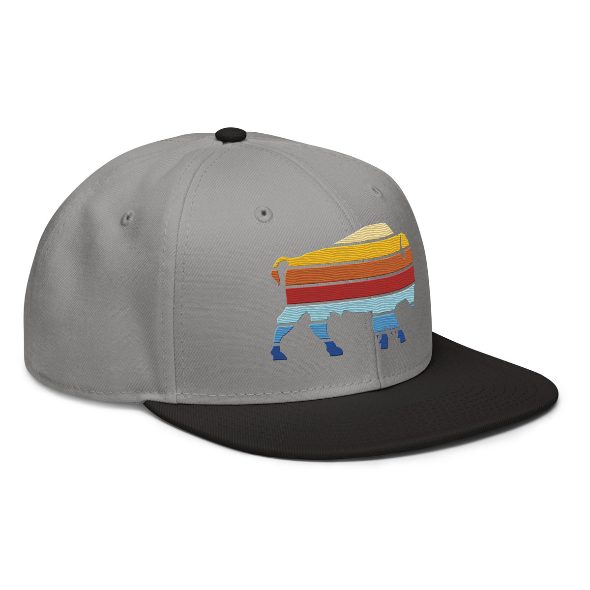 Bison Color Stack Snapback Hat